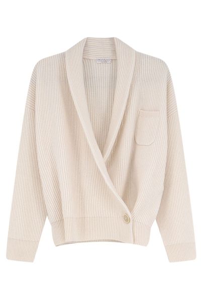 Brunello Cucinelli Shawl-Collar Wrapped Cardigan