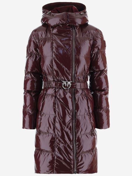 Pinko Belted Hooded Puffer Coat