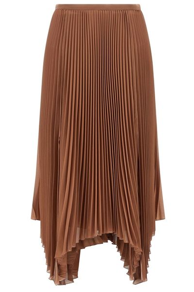 Valentino Pleated Handkerchief-Hem Skirt