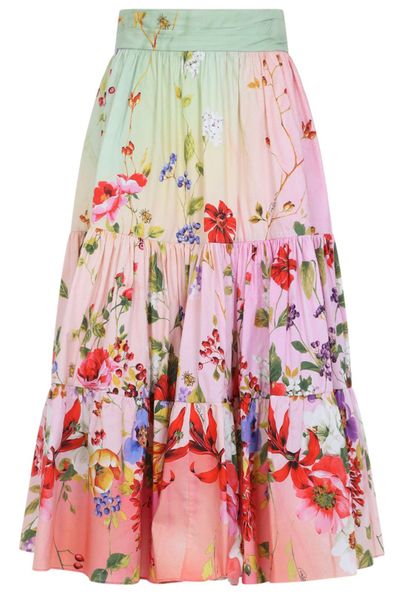 Roberto Cavalli Floral Print Skirt