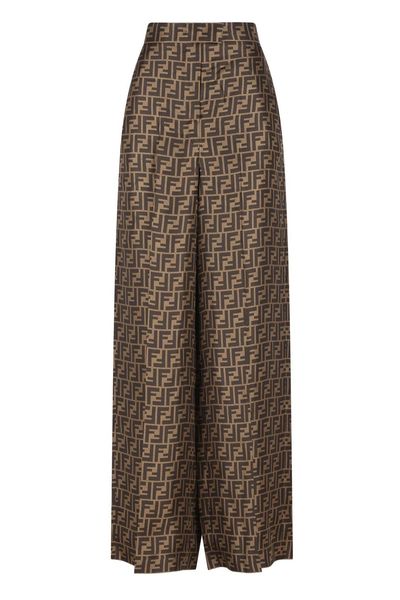 Fendi FF Motif Wide Leg Trousers