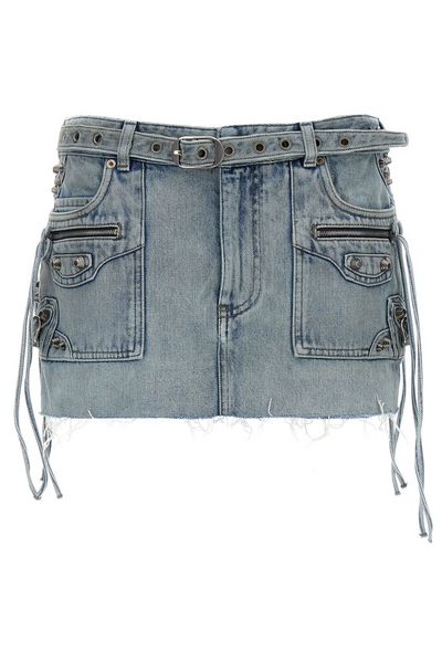 Balenciaga Cagole Mini Denim Skirt