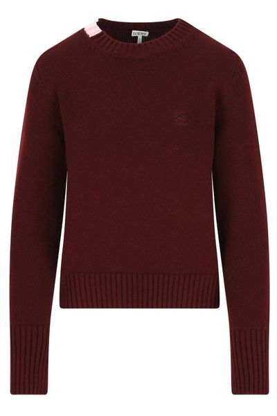 Loewe Anagram Embroidered Knitted Pullover