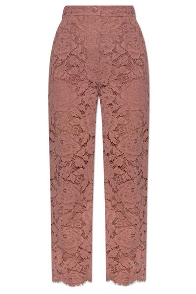 Dolce & Gabbana Floral Lace Tailored Pants