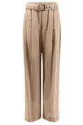 Brunello Cucinelli Belted Wide-Leg Trousers