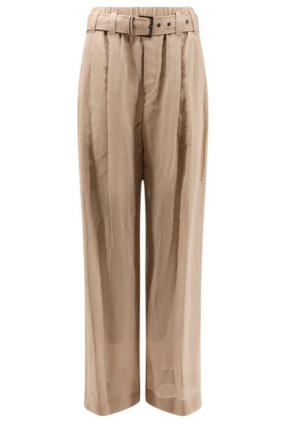 Brunello Cucinelli Belted Wide-Leg Trousers
