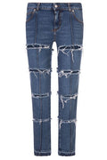 Alexander McQueen Straight-Leg Distressed Jeans