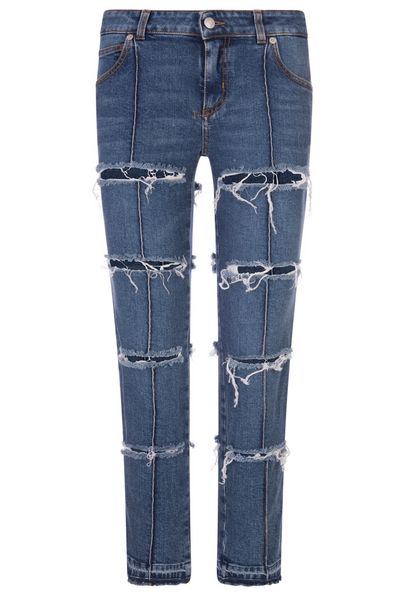 Alexander McQueen Straight-Leg Distressed Jeans