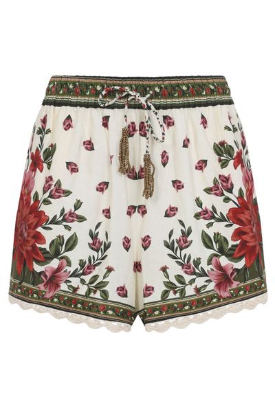 Farm Rio Floral-Printed Drawstring Shorts