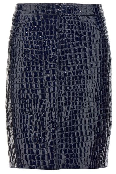Tom Ford High-Waisted Embossed Leather Mini Skirt
