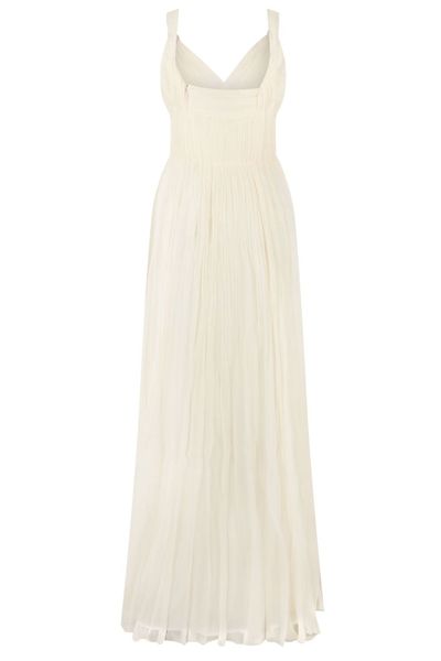 Alberta Ferretti Pleated Long Dress
