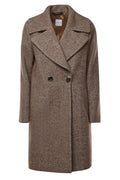 Alisheva Herringbone Double-Breasted Coat
