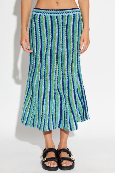 Tory Burch Textured Stripe Knitted Skirt