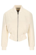 Balenciaga Cropped Zip-Up Bomber Jacket