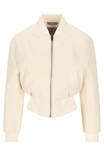 Balenciaga Cropped Zip-Up Bomber Jacket
