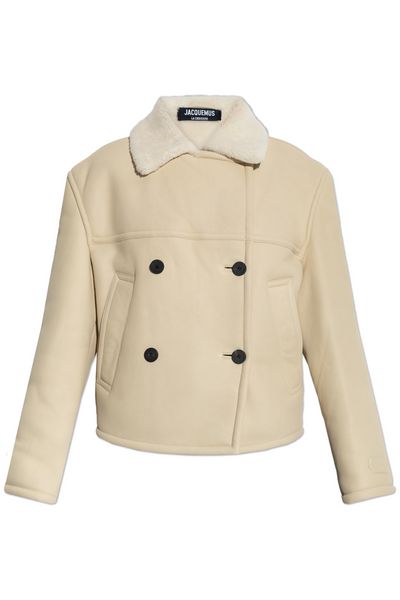 Jacquemus Double-Breasted Shearling Coat