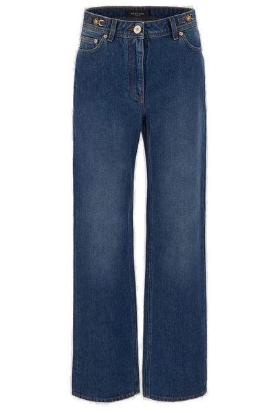 Versace High-Waist Straight-Leg Jeans