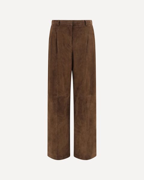 Arma Wide-Leg Suede Pants