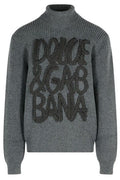 Dolce & Gabbana Logo Embroidered Turtleneck Knitted Jumper
