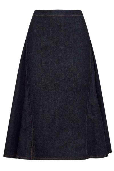 Jacquemus Denim Stitch Detailed Skirt