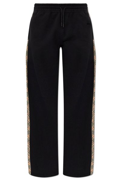 Burberry Check Trim Drawstring Track Pants
