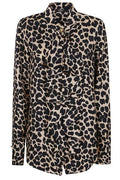 Balmain Leopard Printed Ruffled Shirt