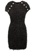 Balmain Sequin-Embellished Crewneck Mini Dress