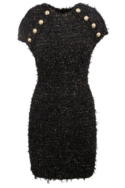 Balmain Sequin-Embellished Crewneck Mini Dress
