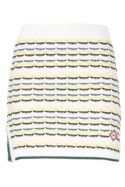 Casablanca Tuck Stitch Knit Mini Skirt