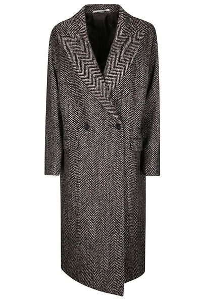 Tagliatore Linden Herringbone Wrap Coat