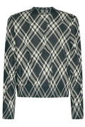 Burberry Checked Crewneck Knitted Jumper