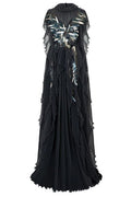 Alberta Ferretti Ruffled Sequin Maxi Dress
