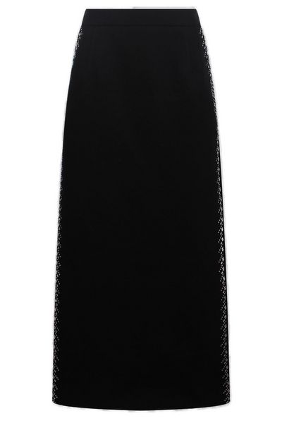 Paco Rabanne Side Slit Embellished Midi Skirt
