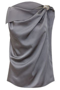 Lanvin Arpège-Ring Draped Gathered Top