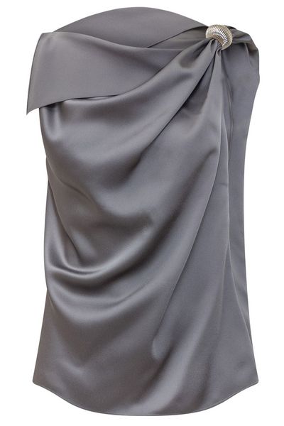 Lanvin Arpège-Ring Draped Gathered Top