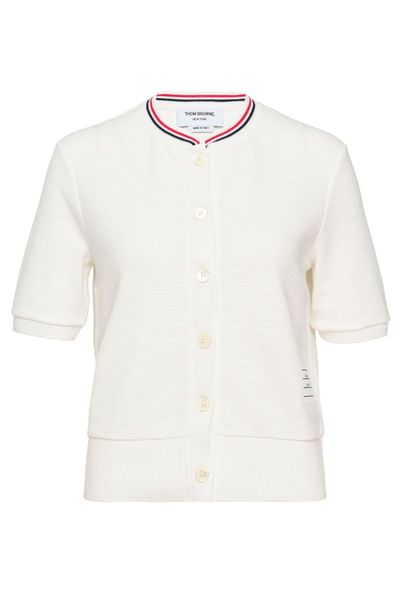 Thom Browne Short Sleeved Crew Neck Cardigan