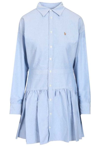 Polo Ralph Lauren Ruffled Hem Shirt Dress