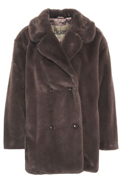 Herno Double-Breasted Straight Hem Coat