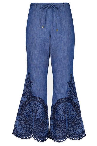 Zimmermann Embroidered Flared Jeans