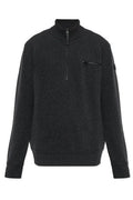Moncler Zip-Neck Knitted Jumper