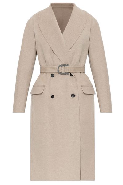 Ferragamo Belted Double-Breasted Coat