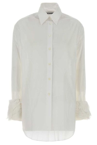 Jil Sander 169 Emb Ruffled Cuff Shirt