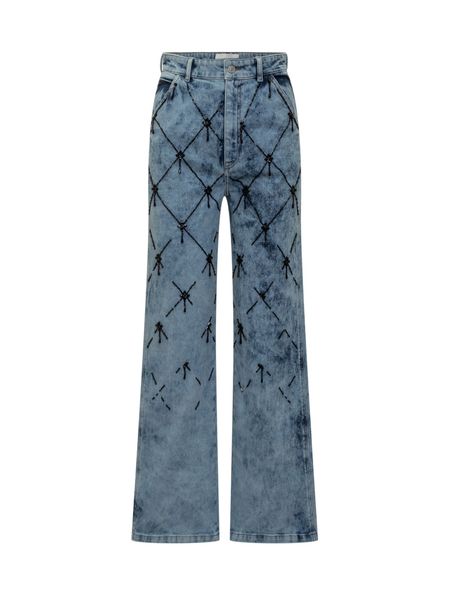 DES Phemmes Embroidered Wide-Leg Jeans