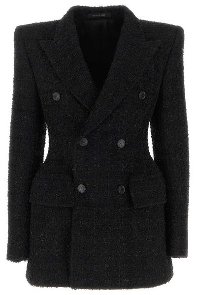 Balenciaga Double-Breasted Tweed Jacket