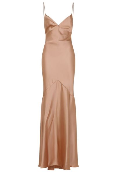 Elisabetta Franchi Satin Red Carpet Dress