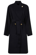 Alberta Ferretti Belted Button-Detail Coat