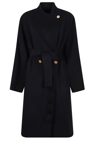 Alberta Ferretti Belted Button-Detail Coat