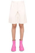 MSGM Faux Leather Bermuda Shorts