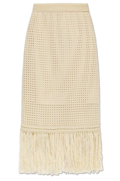 Zimmermann Crochet Fringe Knitted Skirt
