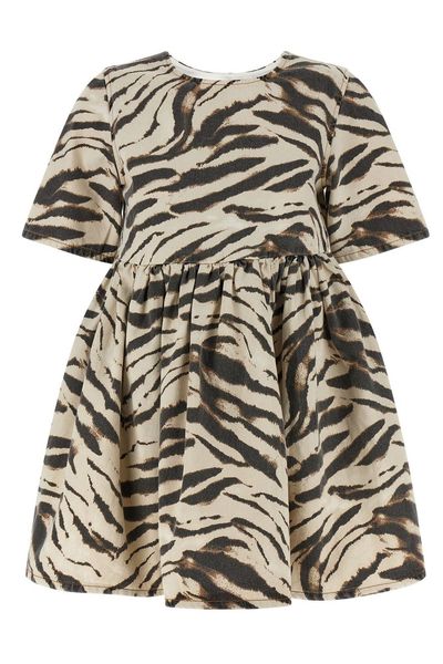 Ganni Zebra Denim Mini Dress